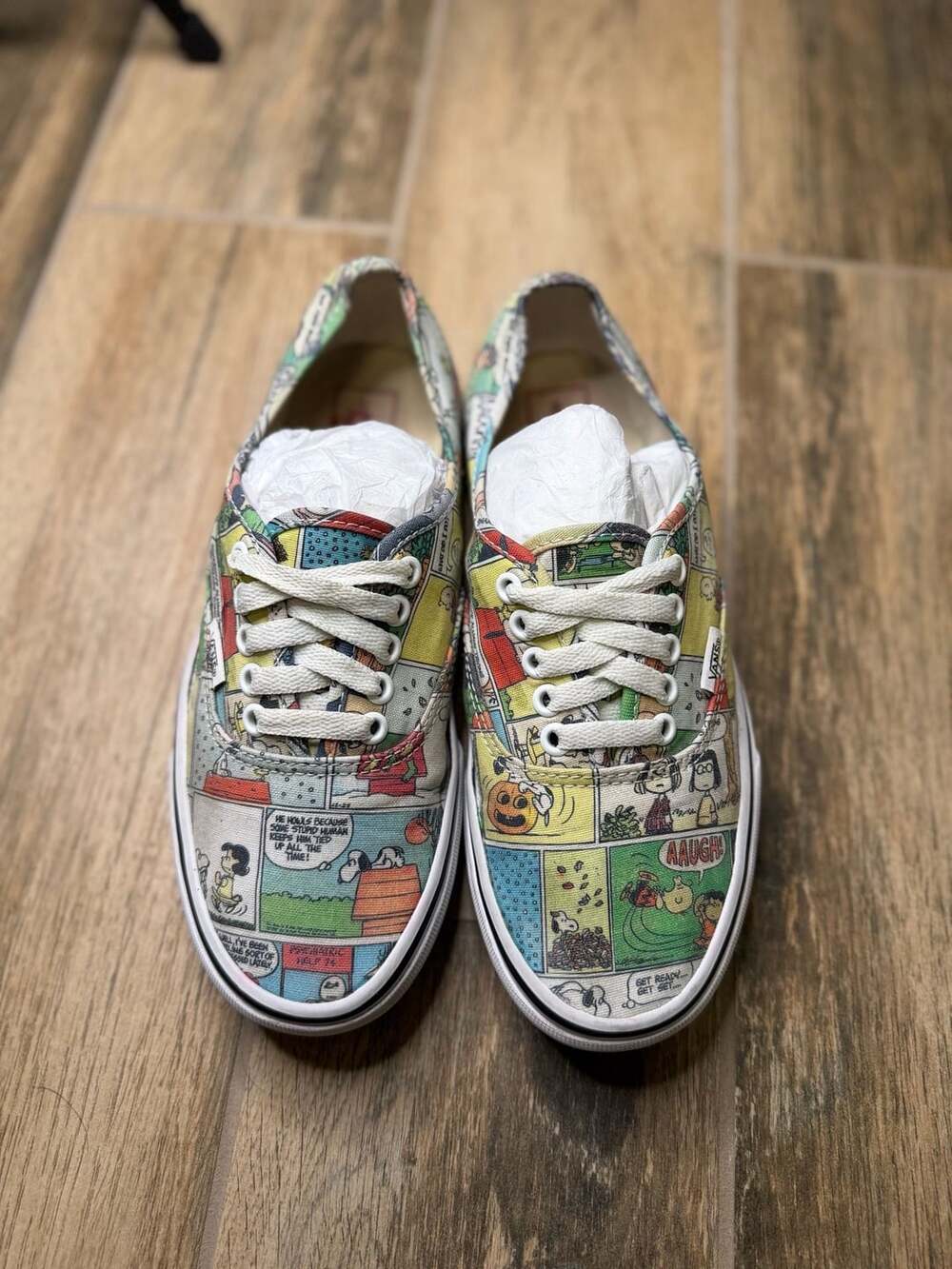 VANS Authentic Peanuts Charlie Brown The Great Pumpkin Comics Sneakers Womens 8